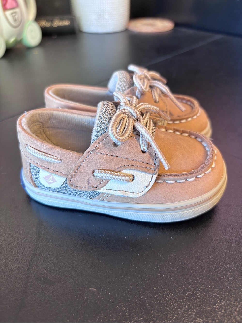 Sperry Kids Casual Boat Shoes in Tan - Classic Slip-On Style